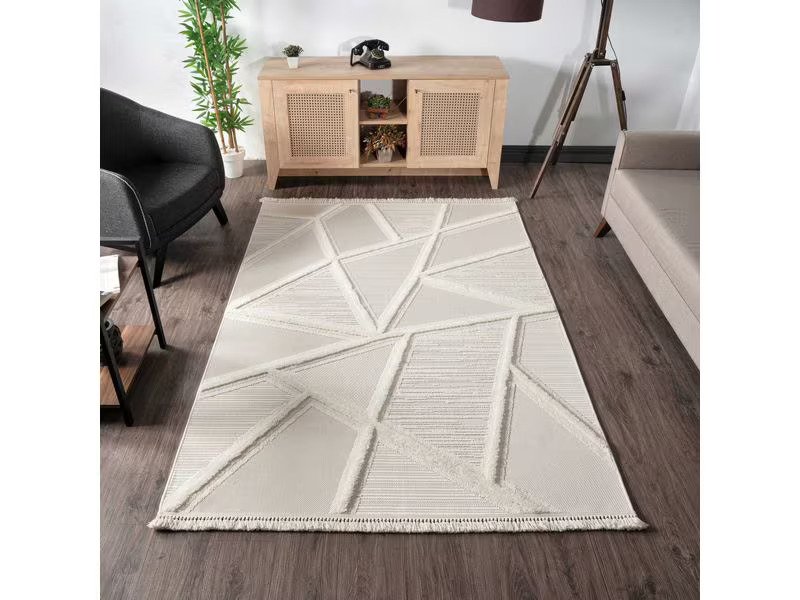 Conceptum Hypnose Teppich Bukle 6659 120 cm x 180 cm, Beige