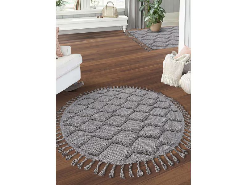 Conceptum Hypnose Teppich Beverly 2263 Ø 120 cm, Grau