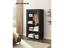 Songmics Regal mit Rolltür 88 x 45 x 170 cm, Schwarz