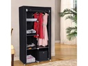 Songmics Regal mit Rolltür 88 x 45 x 170 cm, Schwarz