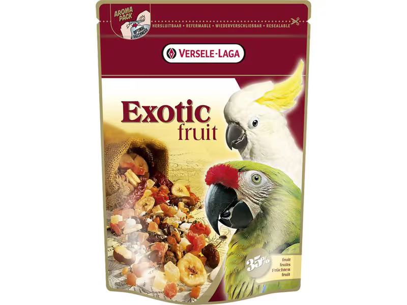 Versele Laga Ziervogelfutter Exotic Fruit Mix für Papageien, 600 g