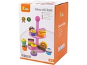 Viga Spiel-Lebensmittel Cupcakes mit Kuchenregal