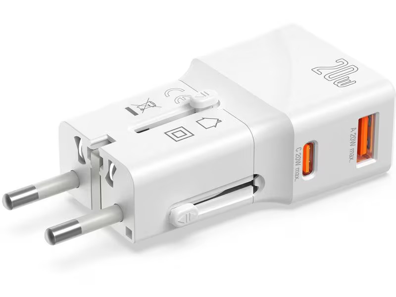 4smarts Weltreiseadapter Nomad Pocket 20W Weiss