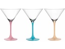 Leonardo Cocktailglas Brera 230 ml, 6 Stück, Himmelblau/Pfirsich/Rosa