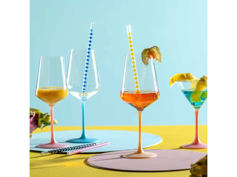 Leonardo Cocktailglas Brera 230 ml, 6 Stück, Himmelblau/Pfirsich/Rosa