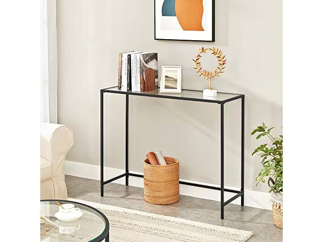VASAGLE Konsolentisch 100 x 35 x 80 cm, Schwarz