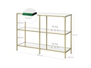 VASAGLE Konsolentisch 100 x 30 x 73 cm, Gold