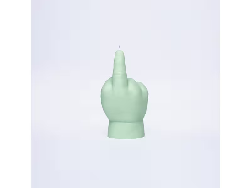 Mandatus Kerze Baby F*ck You Candle Hand, Grün