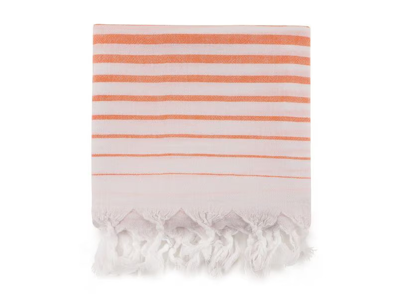 Foutastic Strandtuch Golge Orange; Weiss