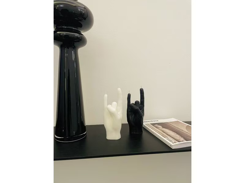 Mandatus Kerze You Rock Candle Hand, Weiss