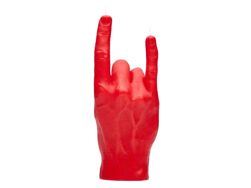 Mandatus Kerze You Rock Candle Hand, Rot