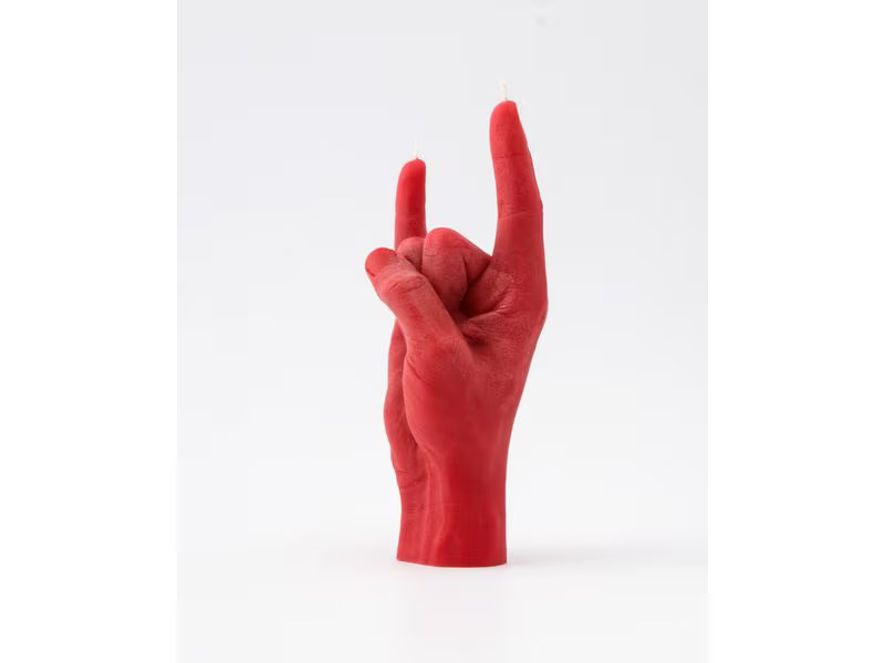 Mandatus Kerze You Rock Candle Hand, Rot