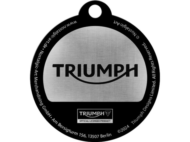 Nostalgic Art Schlüsselanhänger Triumph Ø 4 cm, Schwarz