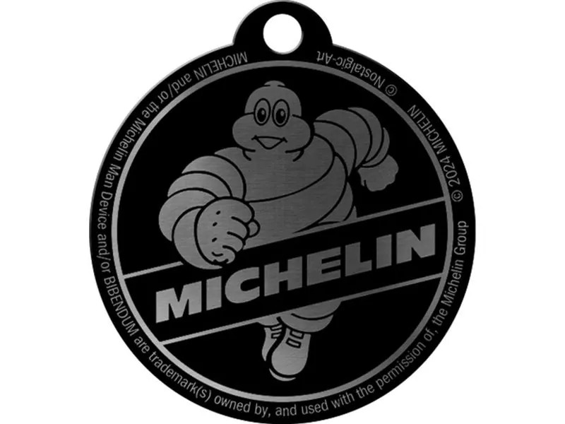 Nostalgic Art Schlüsselanhänger Michelin Ø 4 cm, Blau/Gelb