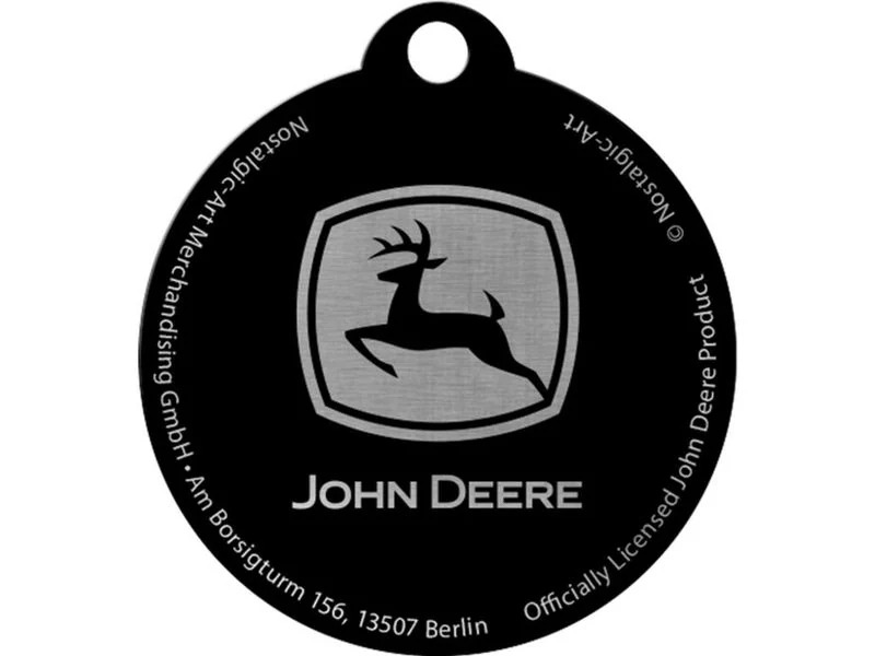 Nostalgic Art Schlüsselanhänger John Deere Ø 4 cm, Grün/Schwarz
