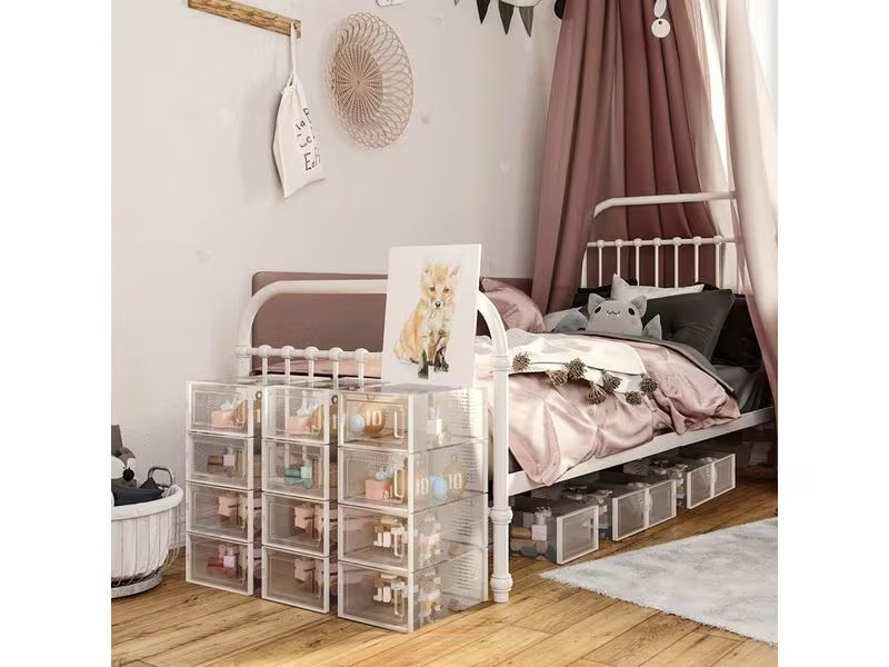 Songmics Schuhorganizer stapelbar 18-er Set, Transparent