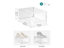 Songmics Schuhorganizer stapelbar 18-er Set, Transparent