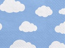 Partydeco Papierservietten Wolken Blau, 33 x 33 cm, 20 Stück
