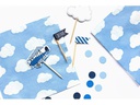 Partydeco Papierservietten Wolken Blau, 33 x 33 cm, 20 Stück