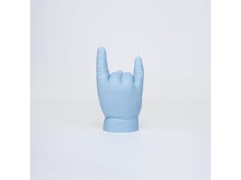 Mandatus Kerze Baby You Rock Candle Hand, Blau