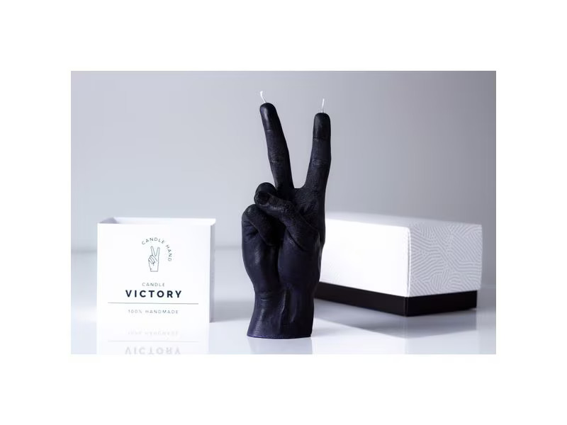 Mandatus Kerze Victory Candle Hand, Schwarz