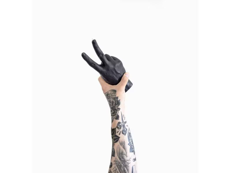 Mandatus Kerze Victory Candle Hand, Schwarz