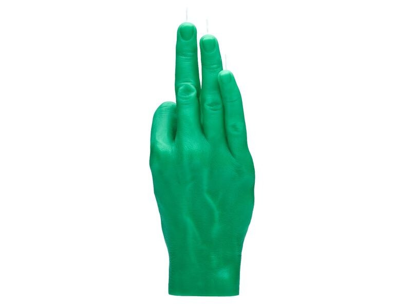 Mandatus Kerze OK Candle Hand, Grün
