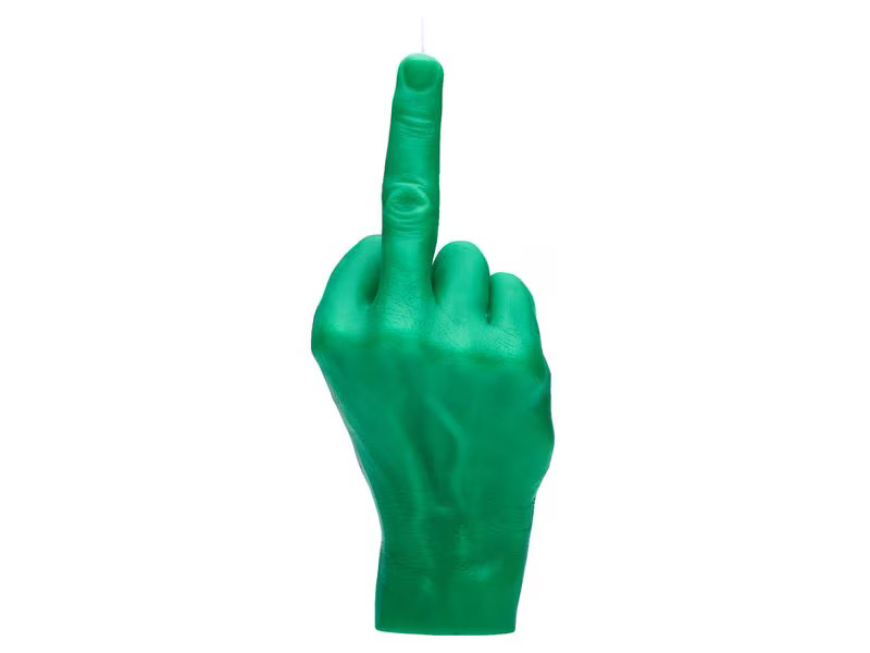 Mandatus Kerze F*ck you Candle Hand, Grün