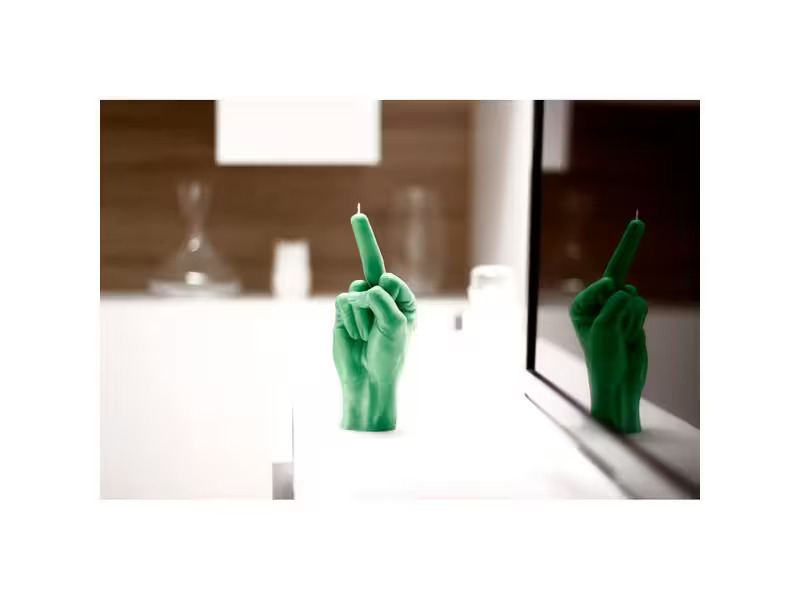 Mandatus Kerze F*ck you Candle Hand, Grün