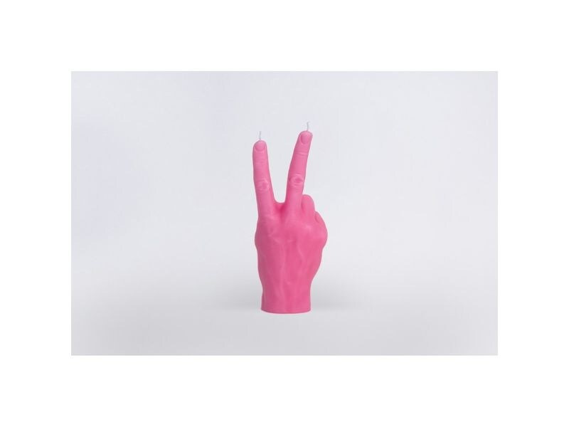 Mandatus Kerze Candle Hand Victory, Pink