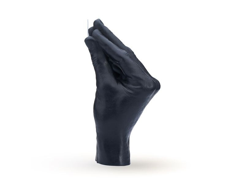 Mandatus Kerze Candle Hand Italian Gesture, Schwarz