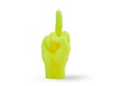 Mandatus Kerze Candle Hand F*ck you, Neongelb