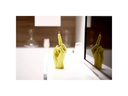 Mandatus Kerze Candle Hand F*ck you, Gelb