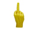 Mandatus Kerze Candle Hand F*ck you, Gelb