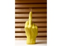 Mandatus Kerze Candle Hand F*ck you, Gelb