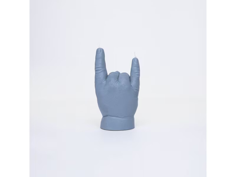 Mandatus Kerze Baby You Rock Candle Hand, Grau