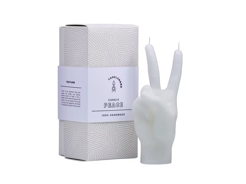 Mandatus Kerze Candle Hand Victory, Weiss