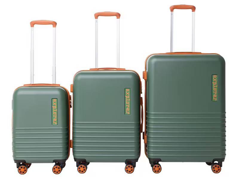 KOOR Reisekofferset Explorer, 3-teilig, Grün