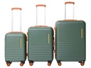 KOOR Reisekofferset Explorer, 3-teilig, Grün