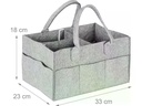 relaxdays Organizer Windel Caddy Filz Grau
