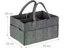 relaxdays Organizer Windel Caddy Filz Anthrazit