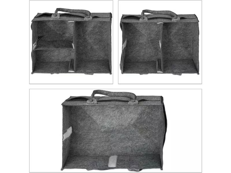 relaxdays Organizer Windel Caddy Filz Anthrazit
