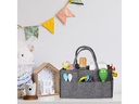 relaxdays Organizer Windel Caddy Filz Anthrazit