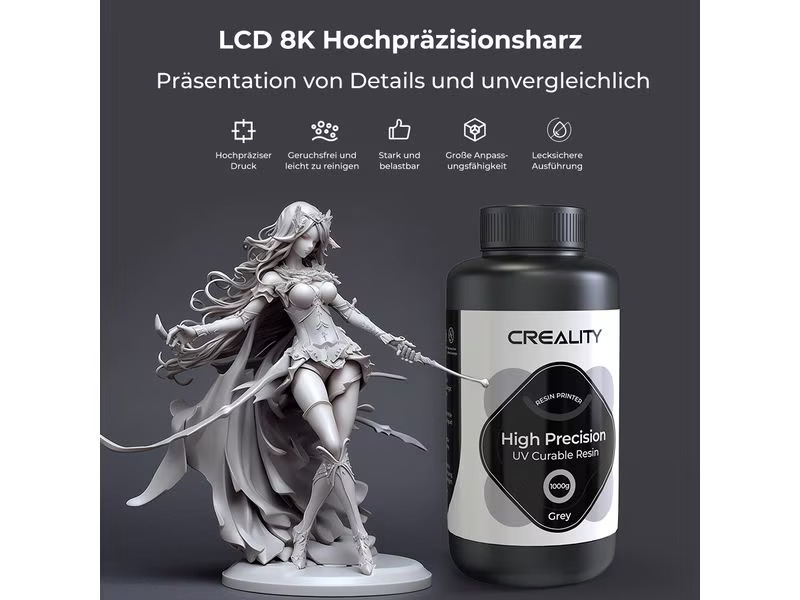 Creality Resin LCD 8K, 1000g, Dunkelgrau