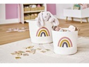 Zeller Present Spielzeugkorb Rainbow Weiss 35 x 28 cm