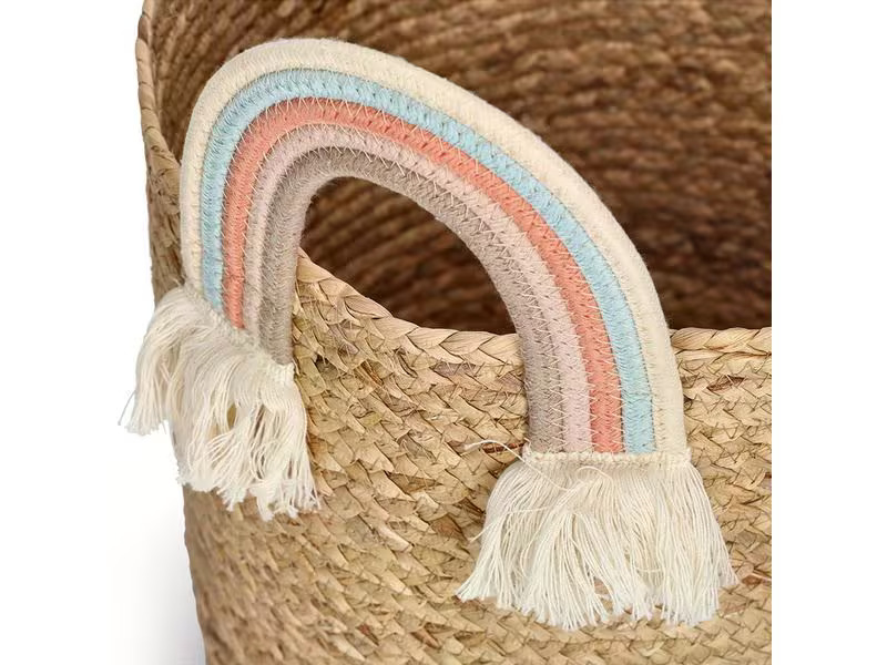 Zeller Present Spielzeugkorb Rainbow Natur Seegras 30 x 30 cm