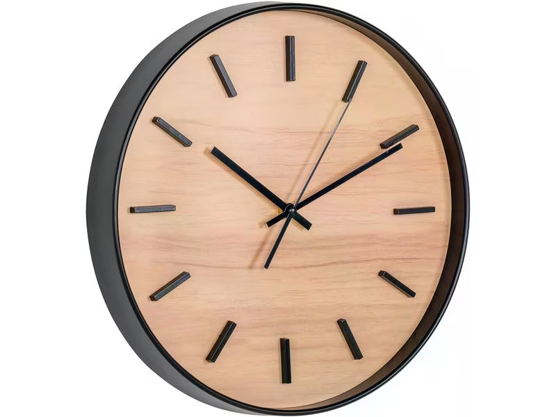 House Nordic Wanduhr Camden ø 35 cm, Braun/Schwarz