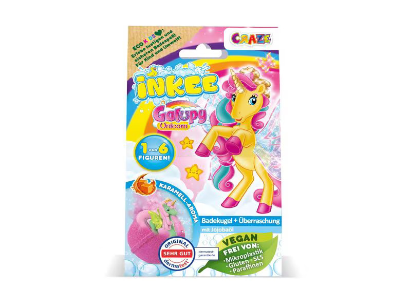 Craze Badespass Inkee Überraschungsbadekugel Galupy Unicorn