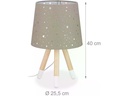 relaxdays Tischlampe Sterne Grau