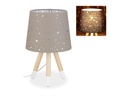 relaxdays Tischlampe Sterne Grau
